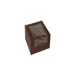 BOXIT CORPORATION Bakery/Cupcake Box, 7" x 7" x 4", Chocolate, Paperboard, 4 Cup, (200/Case) Box-it 774W-513
