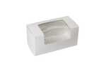 BOXIT CORPORATION Bakery/Cupcake Box, 8" x 4" x 4", White, Paperboard, 2 Cup, (100/Case) Box-it 844W-126