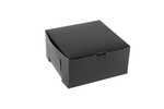 BOXIT CORPORATION Bakery/Cupcake Box, 8" x 8" x 4", Black, No Window, (100/Case) Box-it 884B-960