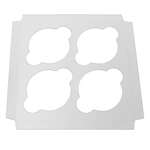 BOXIT CORPORATION Cupcake Insert, 8" x 8", White, Paperboard, 4 Jumbo Cup, (100/Case), Box-it 88JCI-261