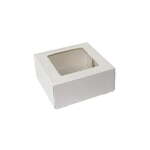 BOXIT CORPORATION Bakery Box, 9" x 9" x 4", White, w/ Window, (150/Case) Box-it 994AWFL-126