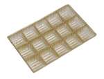 BOXIT CORPORATION Candy Box Tray, 8-1/8" x 5-1/4", Gold, 15 Square Cavities, (500/Case), Box-it TR8151-153