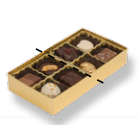 BOXIT CORPORATION Candy Box, 6-1/2" x 3-1/2" x 1-1/8", White, 1/4 lb., w/ View-It Lid, (100/Case), Box-it V208-005