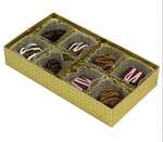 BOXIT CORPORATION Candy Box, 6-1/2" x 3-1/2" x 1-1/2", Gold Diamond, 1/4 lb, w/ View-It Lid, (100/Case), Box-it V208-2007