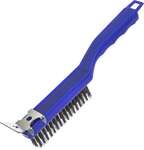 Carlisle Scratch Brush and Scraper, 11.5", Blue, Carbon Steel, Carlisle 4067100