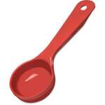 Carlisle Portion Spoon, 2 oz, Red, Stainless Steel, Flat Bottom, Carlisle 492405