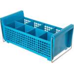 Carlisle Flatware washing Basket, 8 Compartment, Blue, Carlisle C32P214