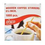 CELLUCAP/DISCO Coffee Stirrer, 5-1/2", Wood, Disco WCS