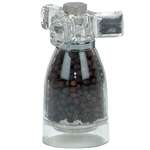 CHEF SPECIALTIES Pepper Mill, 4.25", Acrylic, With Handle Top, Spinner, Chef Specialties 29931