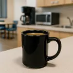 Coffee Mug, 8 Oz, Black, Porcelain, Rego, (36/Case)