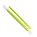 Colossal Straw, 9", Green, Plastic, Paper Wrapped, (1600/Pack) Karat C9060S