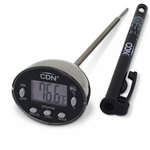 COMPONENT DESIGN NORTHWEST Digital Thermometer, 5", Black, Stainless Steel, Waterproof, CND DTQ450X