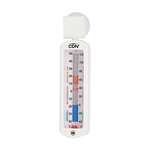 COMPONENT DESIGN NORTHWEST Refrigerator/Freezer Thermometer, -40 to +120°F/-40 to +50°C, White, ABS, CDN EFG120