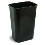 CONTINENTAL MANUFACTURING CO. Wastebasket, 41.25 Qt, Black, Plastic, Continental 4114BK