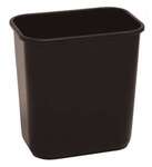 CONTINENTAL MANUFACTURING CO. Wastebasket, 13.63 Qt., Brown, Plastic, Continental 1358BN