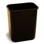CONTINENTAL MANUFACTURING CO. Waste Basket, 28.13 Qt., Brown, Plastic, Rectangular, Continental 2818BN