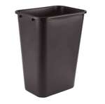 CONTINENTAL MANUFACTURING CO. Waste Basket, 41.25 Qt., Brown, Plastic, Rectangular, Continental 4114BN