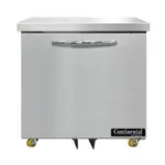 Continental Refrigerator D32N-U Refrigerator, Undercounter, Reach-In