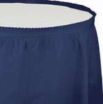 CONVERTING Table Skirt, 14' x 29", Navy Blue, Plastic, Creative Converting 010047C