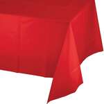 CONVERTING Table Cover, 54" x 108", Red, Plastic, Creative Converting 01-1031