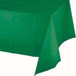 CONVERTING Table Cover 54" x 108", Emerald Green, Plastic, Creative Converting 01191
