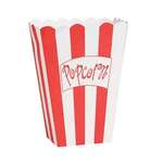 CONVERTING Popcorn Box, 9.5" x 6", White/Red, Large, (8/Pack) Converting 080185