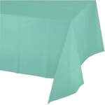 CONVERTING Table Cover, 54" x 108", Mint Green, Plastic, Creative Converting 318900
