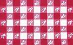 CONVERTING Table Cover, 29" x 72", Red Gingham, Plastic, With Stay-Put Elastics, Creative Converting 37488