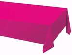 CONVERTING Table Cover, 82", Hot Pink (Magenta), Plastic, Round, Creative Converting 70-3277