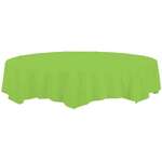 CONVERTING Table Cover, 82", Fresh Lime, Plastic, Round, Creative Converting 70-3123