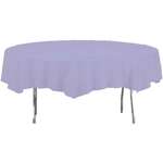 CONVERTING Table Cover, 82", Lavender, Plastic, Round, Creative Converting 703265