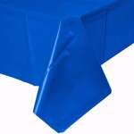 CONVERTING Table Cover, 54" x 108", Cobalt Blue, Plastic, Creative Converting 723147