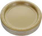 CONVERTING Plate, 7", Gold, Paper, (24/Pack) Creative Converting 79103B