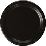 CONVERTING Plate, 7", Black, Paper, (24/Pack) Creative Converting 79134B