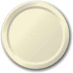 CONVERTING Plate, 7", Ivory, Paper, (24/Pack) Creative Converting 79161B