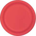 CONVERTING Plate, 7", Coral, Paper, (24/Pack), Creative Converting 793146B