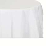 CONVERTING Tablecover, Round, 82", White, Better Than Linen,  CONVERTING CONV823272