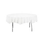 CONVERTING Table Cover, 82", White, Tissue, Round, Creative Converting 923272