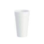 Foam Drink Cup, 20 oz, White, Foam, (500/Case) Dart 20J16