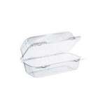 DART SOLO CONTAINER Hinged Container, 8.5" x 4.5", Clear, Plastic, (250/Case) Dart C19UT1