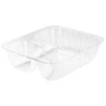 DART SOLO CONTAINER ClearPac Tray, 14.7" x 12.4" x 10.3", Clear, Plastic, 2 Compartments, (500/Case) Dart C56NT2