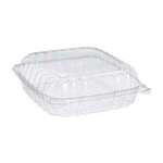 Hinged Container, 8"x9", Clear, OPS, (200/Case) Dart C95PST1