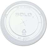 DART SOLO CONTAINER Drink Cup Lid, 12-24 Oz, Clear, PET, with Straw Slot, (1000/Case), Solo 626TS