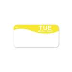 DAYMARK SAFETY SYSTEMS "Tuesday" Labels, 2"x1", Yellow, Trilingual, (1000/Roll), Daymark Safety Systems 110036-2
