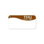 DAYMARK SAFETY SYSTEMS "Thursday" Labels, 2"x1", Brown, Trilingual, (1000/Roll), Daymark Safety Systems 110036-4