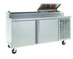 Delfield 18672PTBMP Refrigerated Counter, Pizza Prep Table