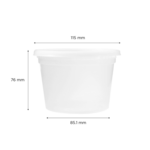 Deli Container, 16 oz, Translucent, Polypropylene, With Lid, (240/Case), Karat FP-IMDC16-PP