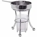 Admiral Craft Deluxe Butter Warmer with Chrome Plated Stand & Glass Insert – Stainless Steel Sauce Warmer Set