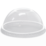 Dome Lid with Hole, Fits 8, 9, and 10 oz, Clear, Plastic, (1,000/Case), Karat C-KDL78