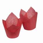 Baking Cups, 6" x 6" x 2", Red, Paper, Tulip, Lapaco Paper Products 607-150003